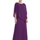Elegant Mother of Bride Dresses Evening Gowns Trending 2026 Styles with Asymmetric Cape