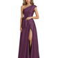 Wedding Mother of the Bride Dress One Shoulder and High Slit Formal Dresses