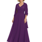 Luxury Formal Mother of Bride Dress Sparkling Sequin Top & Flowy Chiffon Skirt with Shawl