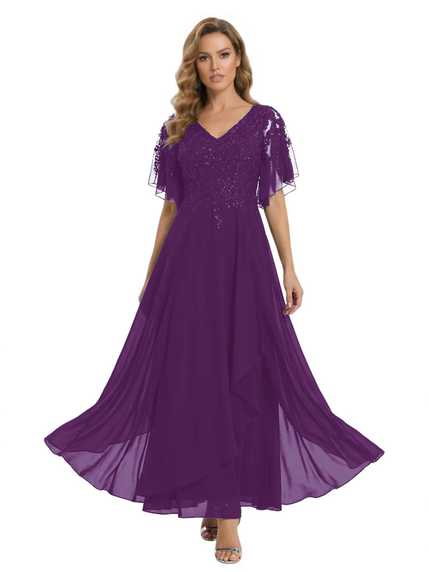 Bling Sequin Chiffon Mother of the Brides Dresses Wedding Party Gowns For Mom
