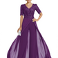 V-Neck Chiffon Mother of the Brides Jumpsuits Dresses Floor Length A-Line Lace