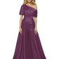 One Shoulder Mother of Bride jumpsuits Formal Gowns Floor Length Detachable Train