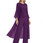Elegant Pink 3-Piece Pant Set Trending 2026 Styles with Lace Wide-Leg Pants