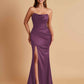 Sexy Soft Satin Mermaid Side Slit Floor-Length Mermaid Bridesmaid Dresses