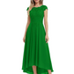 Elegant Evening Gown Trending 2026 Styles with Cap Sleeves High-Low Skirt