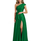 Wedding Mother of the Bride Dress One Shoulder and High Slit Formal Dresses