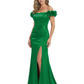 Elegant Mother of the Groom Dresses Mermaid Satin Formal Gown High Slit