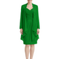 2PCS Knee Length Chiffon Mother of the Brides Dresses Short V-Neck
