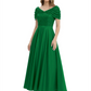 Luxury Formal Dress Sparkling Sequin Top Mother of Bride Dress Silk Satin A-Line Gowns