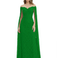 Elegant Mother of the Groom Gown Floral Lace Embroidered Formal Dress with Cape