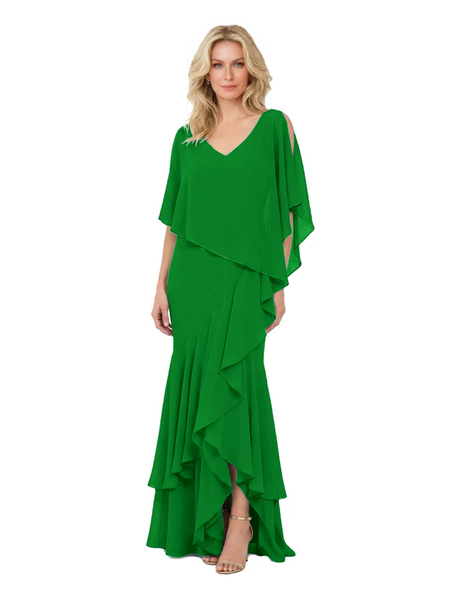 Chic Long A-Line Chiffon Mother of the Brides Dresses Sequin Mom Outfits
