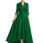 Elegant Mother of Bride Dress Evening Gowns Trending Styles with Lapel Collar 3/4 Sleeves
