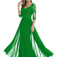 Luxury Burgundy Formal Dress Embroidered Lace Bodice Flowy Chiffon Gown 2026