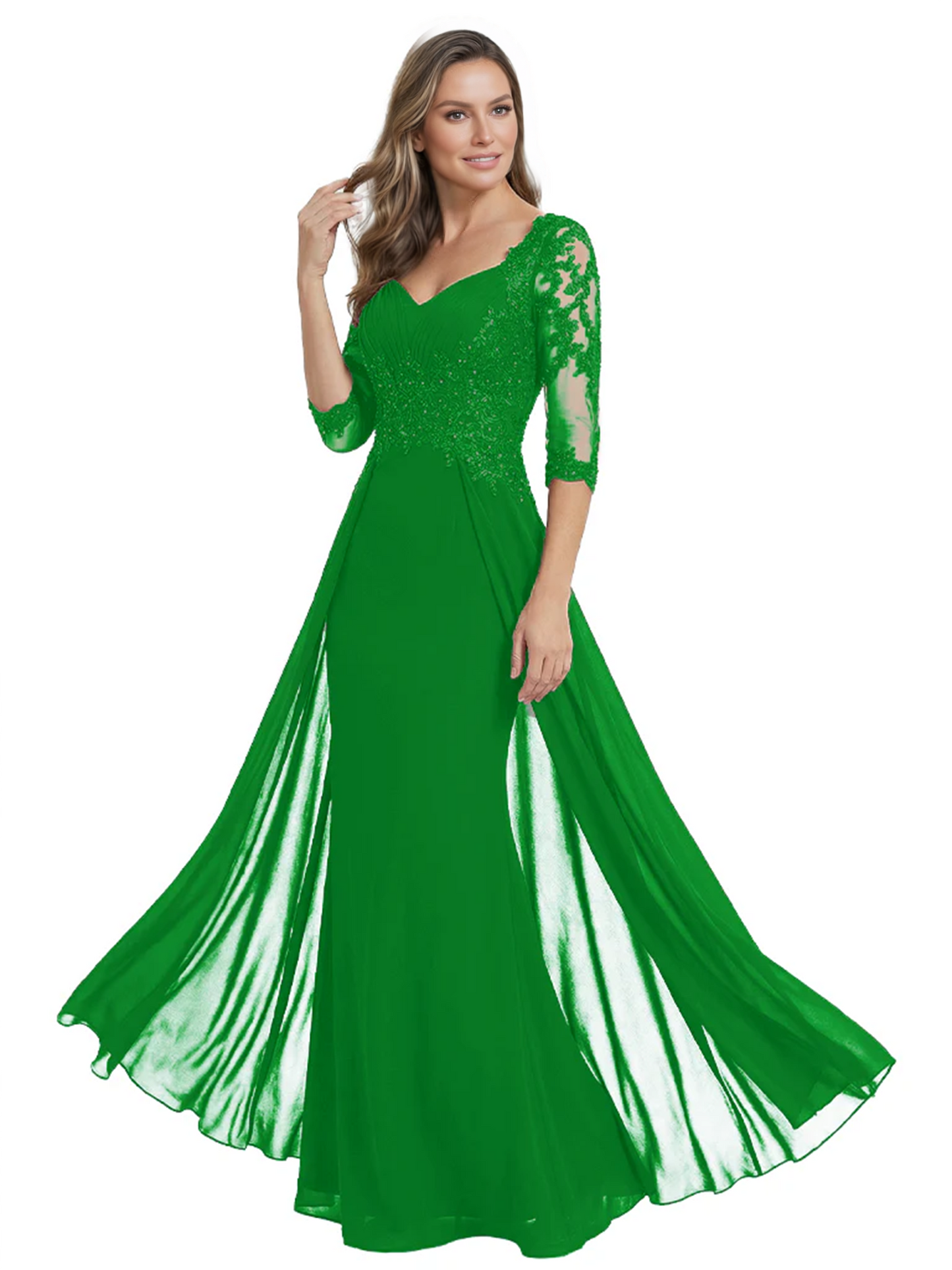 Luxury Burgundy Formal Dress Embroidered Lace Bodice Flowy Chiffon Gown 2026