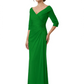 Elegant 3/4 Sleeve Mother of the Brides Dresses Mom Outfits Wedding Satin