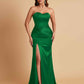 Sexy Soft Satin Mermaid Sweetheart Floor-Length Mermaid Bridesmaid Dresses
