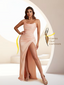 Sexy Soft Satin Mermaid V-neck Side Slit Floor-Length Bridesmaid Dresses Online