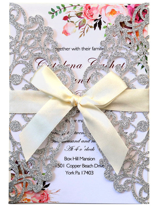 Hot Selling Wedding Invitation Letter, Hollow Out Greeting Card