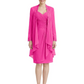 2PCS Knee Length Chiffon Mother of the Brides Dresses Short V-Neck