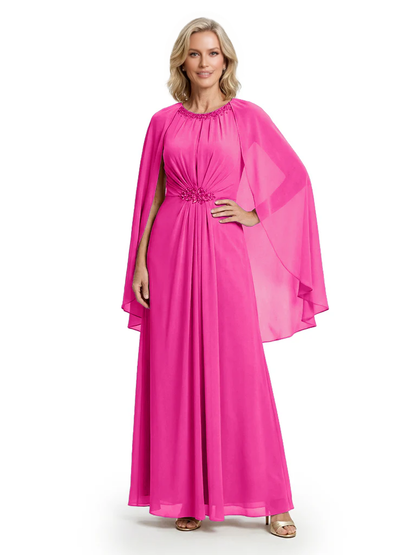 Floor Length Chiffon Mother of the Brides Dresses Wedding Party Gowns For Mom