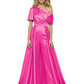 One Shoulder Mother of Bride jumpsuits Formal Gowns Floor Length Detachable Train