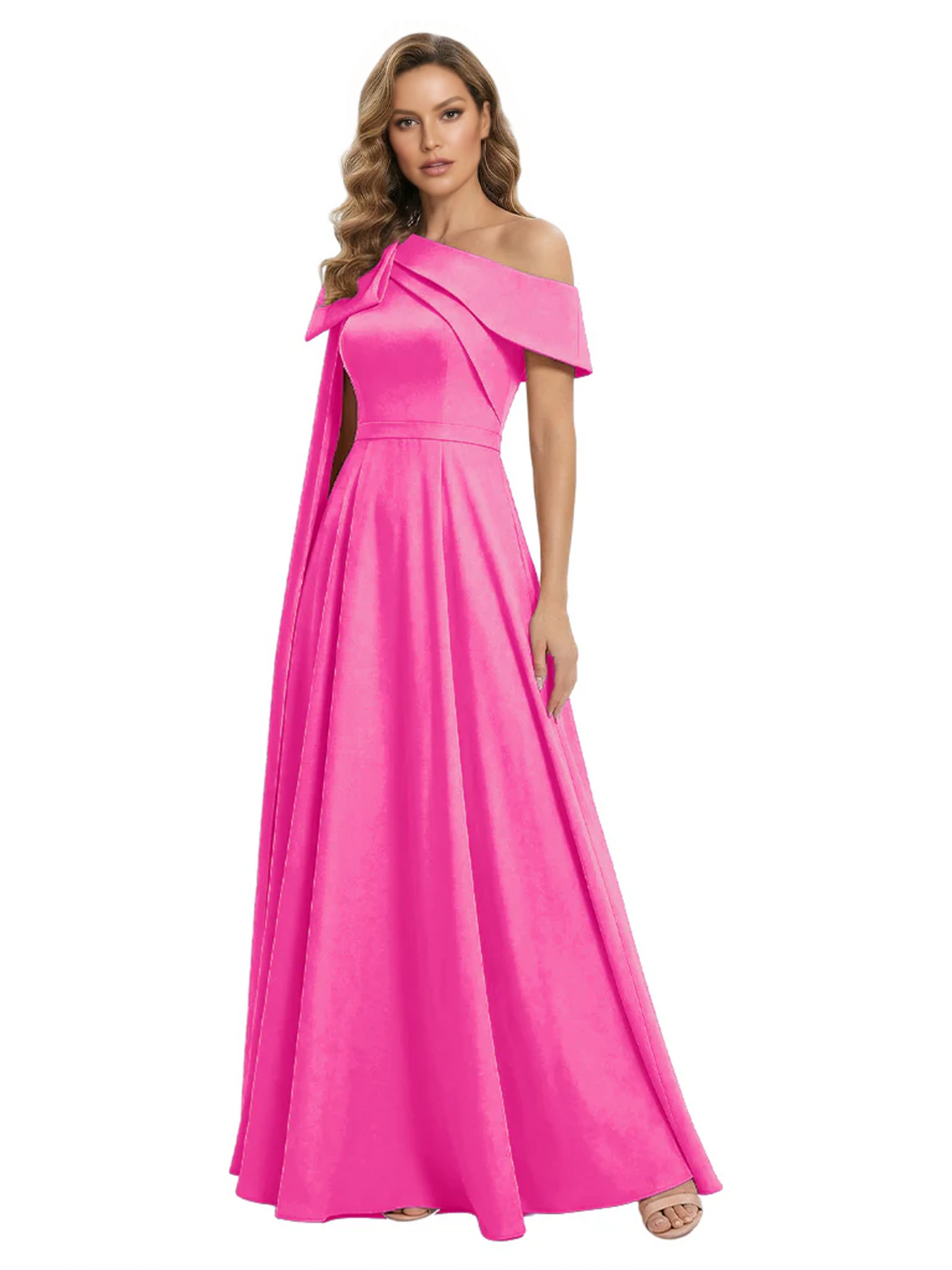 One Shoulder Elegant Mother of the Brides Dresses Mom Outfits Wedding Party