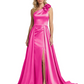 One Shoulder Sleeveless Mother of the Brides Dresses Floor Length Slit With Train
