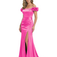 Elegant Mother of the Groom Dresses Mermaid Satin Formal Gown High Slit