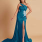 Elegant Soft Satin Sweetheart One Shoulder Side-Slit Mermaid Bridesmaid Dresses