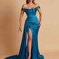 Sexy Soft Satin Sweetheart Off-the-shoulder Strapless Side-Slit Mermaid Bridesmaid Dresses