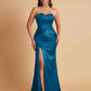 Sexy Soft Satin Mermaid Sweetheart Floor-Length Mermaid Bridesmaid Dresses