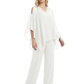 V-Neck Chiffon Mother of the Brides Dresses Plus Size Jacket Suits Wedding