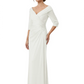 Elegant 3/4 Sleeve Mother of the Brides Dresses Mom Outfits Wedding Satin