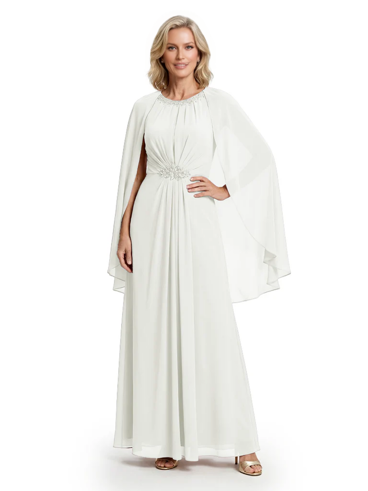 Floor Length Chiffon Mother of the Brides Dresses Wedding Party Gowns For Mom