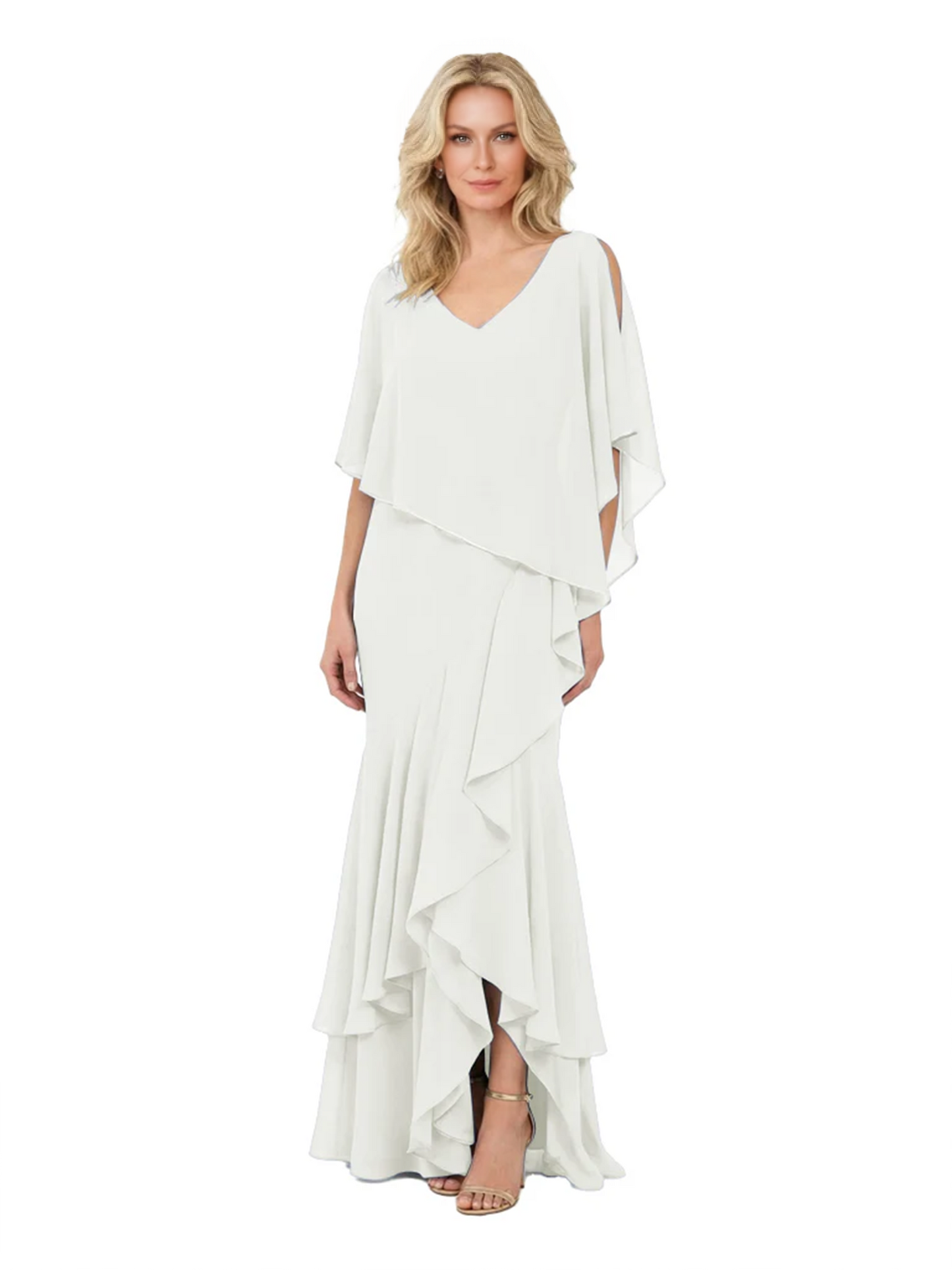Chic Long A-Line Chiffon Mother of the Brides Dresses Sequin Mom Outfits