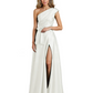 Wedding Mother of the Bride Dress One Shoulder and High Slit Formal Dresses