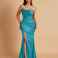Sexy Soft Satin Mermaid Side Slit Floor-Length Mermaid Bridesmaid Dresses