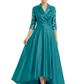 Elegant Mother of Bride Dress Evening Gowns Trending Styles with Lapel Collar 3/4 Sleeves