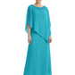 Elegant Mother of Bride Dresses Evening Gowns Trending 2026 Styles with Asymmetric Cape
