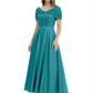 Luxury Formal Dress Sparkling Sequin Top Mother of Bride Dress Silk Satin A-Line Gowns