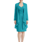 2PCS Knee Length Chiffon Mother of the Brides Dresses Short V-Neck