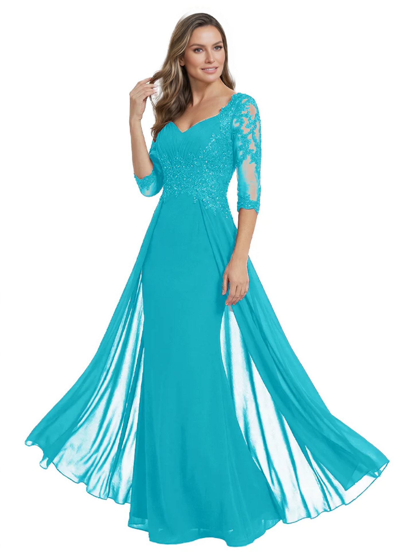 Luxury Burgundy Formal Dress Embroidered Lace Bodice Flowy Chiffon Gown 2026