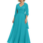 Luxury Formal Mother of Bride Dress Sparkling Sequin Top & Flowy Chiffon Skirt with Shawl