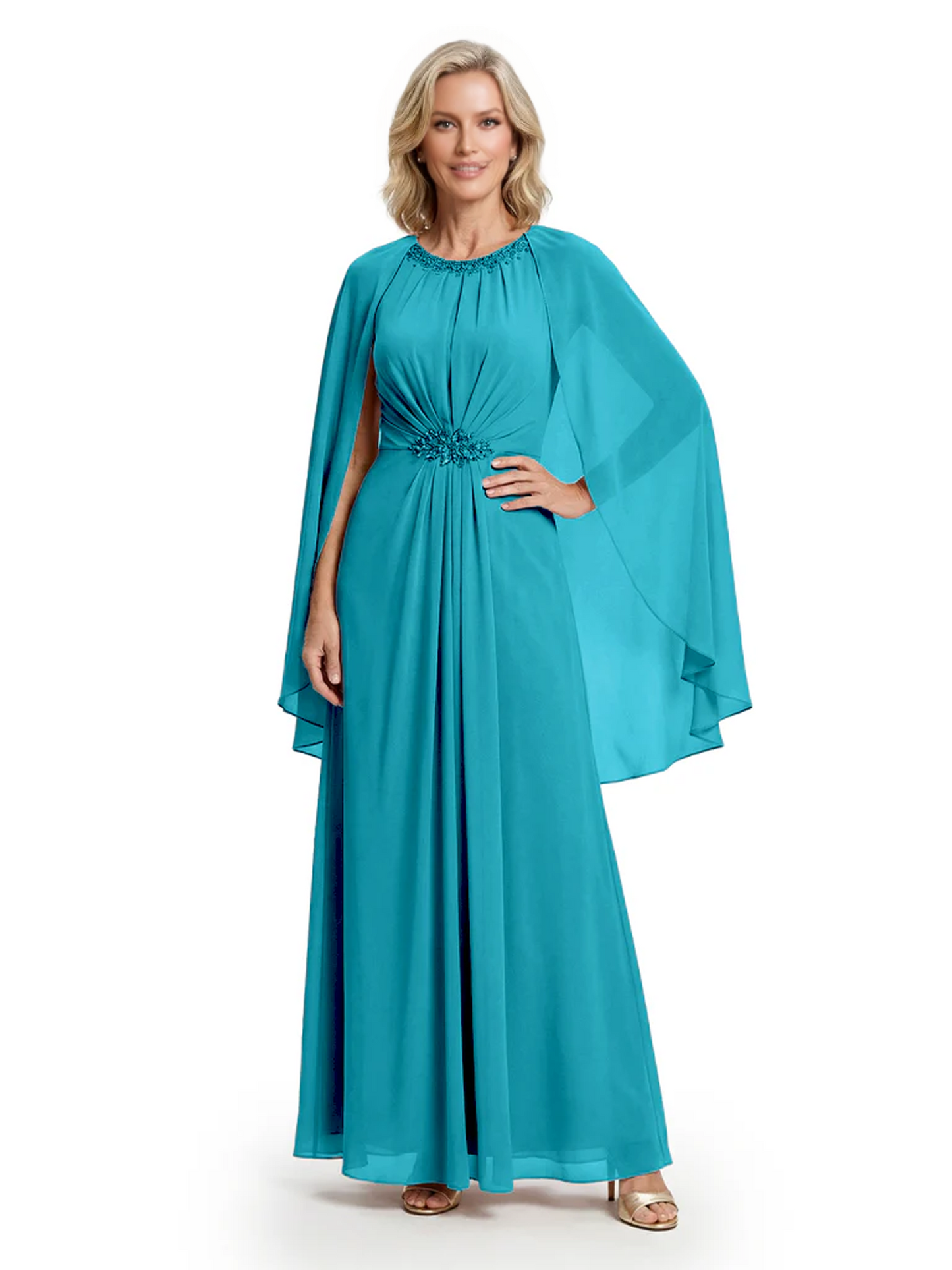 Floor Length Chiffon Mother of the Brides Dresses Wedding Party Gowns For Mom