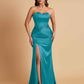 Sexy Soft Satin Mermaid Sweetheart Floor-Length Mermaid Bridesmaid Dresses