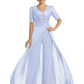 V-Neck Chiffon Mother of the Brides Jumpsuits Dresses Floor Length A-Line Lace