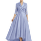 Elegant Mother of Bride Dress Evening Gowns Trending Styles with Lapel Collar 3/4 Sleeves