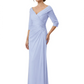 Elegant 3/4 Sleeve Mother of the Brides Dresses Mom Outfits Wedding Satin
