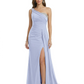 One Shoulder Mother of Bride Dress Ruffle Formal Gowns Mermaid Floor Length Train Slit