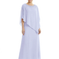 Elegant Mother of Bride Dresses Evening Gowns Trending 2026 Styles with Asymmetric Cape